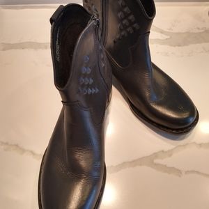 Born Ankle Booties Black Leather